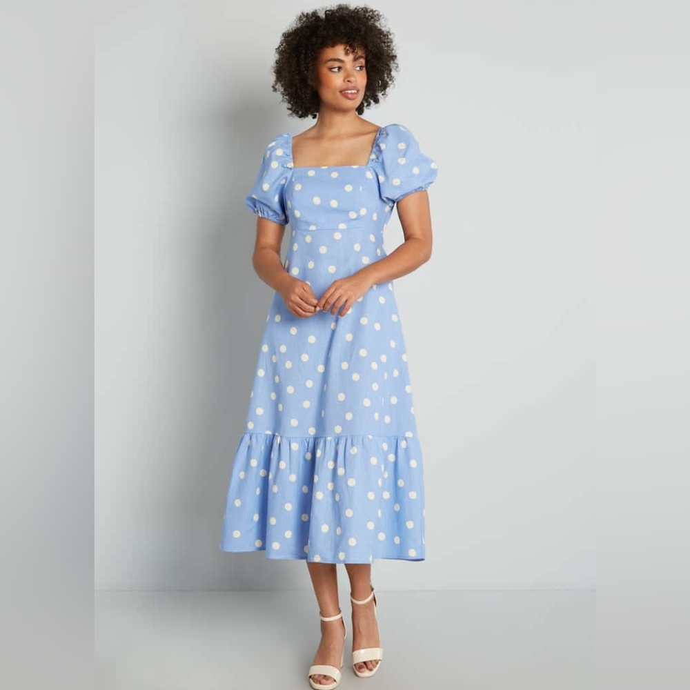 Spot Midi Dress